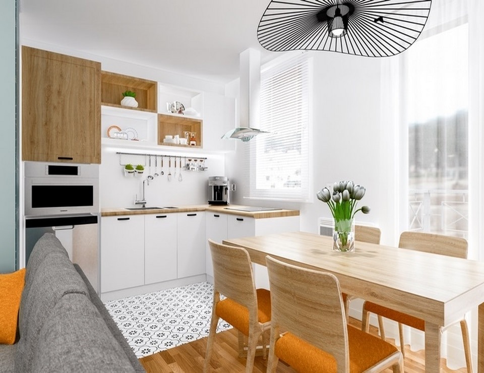 Rénovation d'un appartement à l'ambiance scandinave à Maule par MH DECO